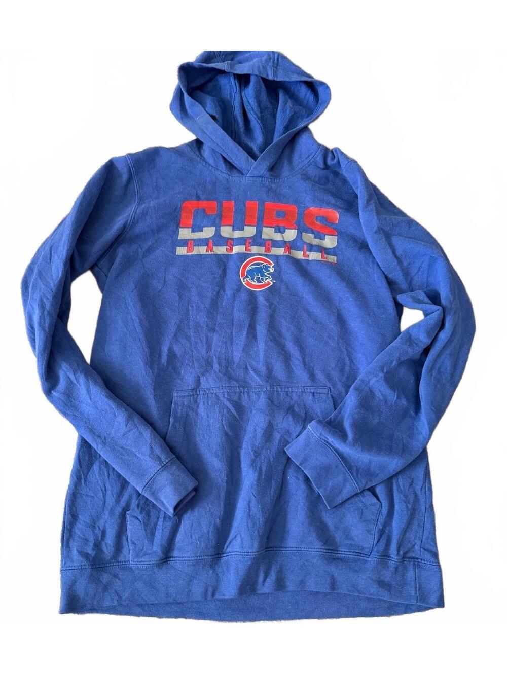 Chicago Cubs MLB Youth XL Blue Pullover Hoodie Baseball Sweatshirt Fleece